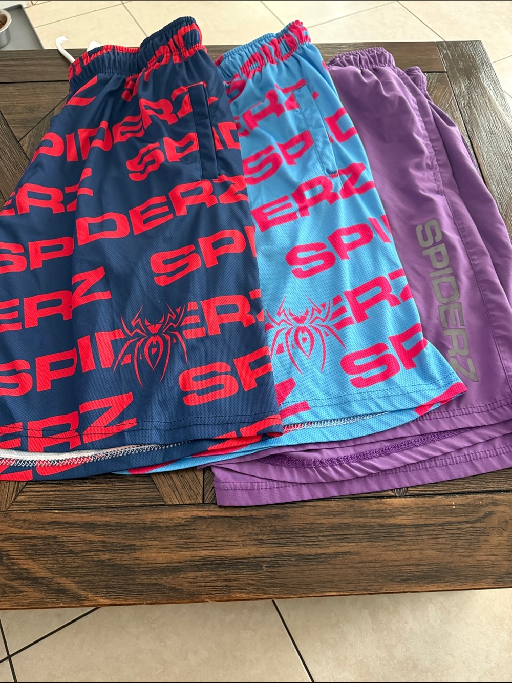 Spiderz Men’s Athletic Shorts Lot of 3 Sz XL Performance Training Gym Like New
